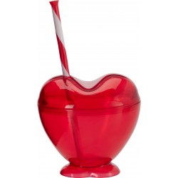 Krūze HEART ar salmiņu