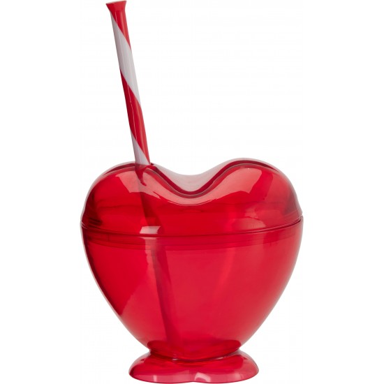 Krūze HEART ar salmiņu