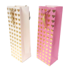 Dāvanu maisiņš pudelēm, 36x12x9cm -  GOLD HEARTS