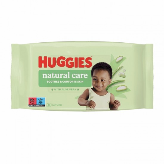 Влажные салфетки Huggies NATURAL CARE 56шт