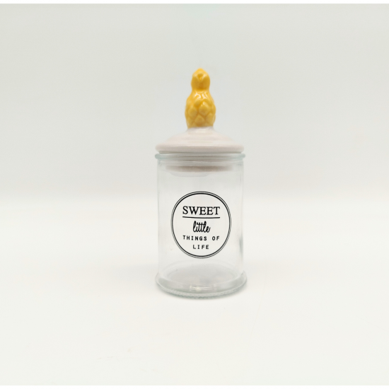 Stikla burciņa saldumu uzglābāšanai 13 cm - 4 veidi