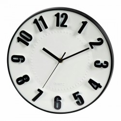 Sienas pulkstenis 30X4.5CM - melnbalti