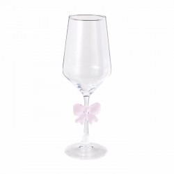 Vīna glāze 380 ML - bantīte rozā