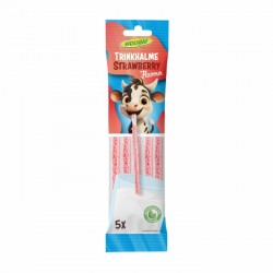 Dzērienu salmiņi WOOGIE, 30g (5x6g) - ar zemeņu garšu