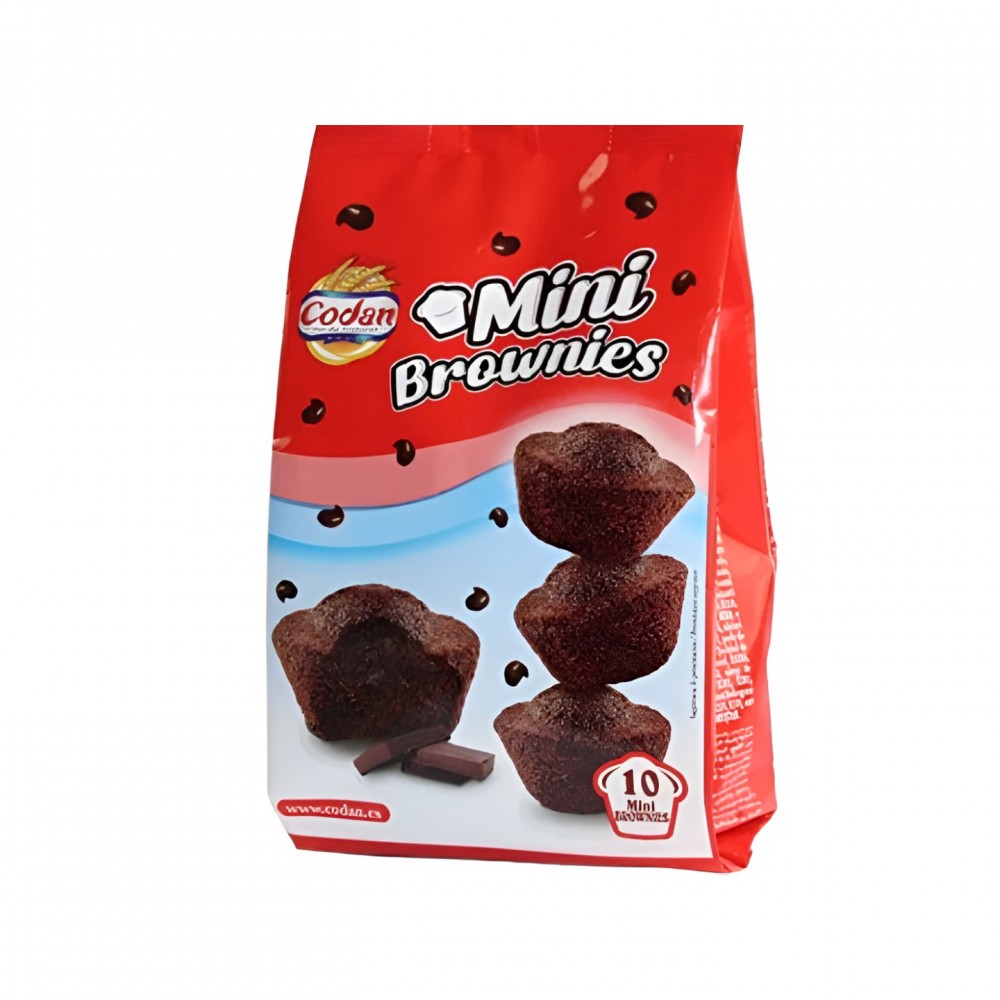 Mafini CODAN 118g –MINI BROWNIES ar šokolādes skaidiņām