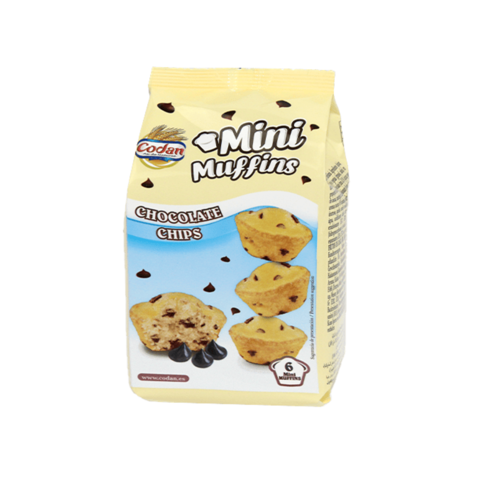 Mafini CODAN 118g – MINI MAFINS ar šokolādes skaidiņām