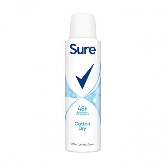 Женский дезодорант SURE 150 мл - 48h Cotton Fresh Dry
