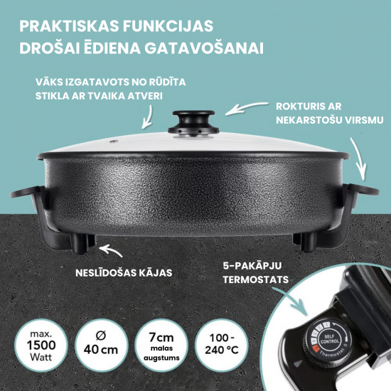 Elektriskā panna GOURMETmaxx Ø 40cm