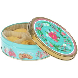 Печенье со вкусом масла в металлической коробке SPRING 114г - FLOWERS