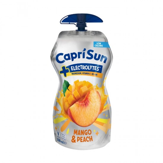 Dzēriens CAPRI SUN ELECTROLYTES 330ml - mango/persiks Dzēriens CAPRI SUN ELECTROLYTES 330ml - mango/persiks