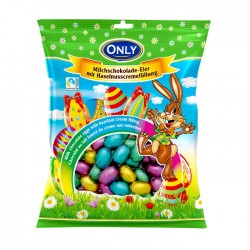 EASTER Piena šokolādes olas ar lazdu riekstu garšas pildījumu 400g - MAZAS