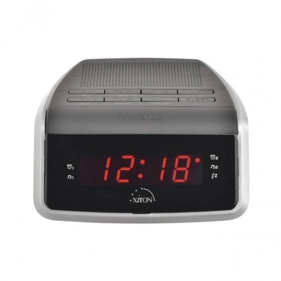 Elektriskais pulkstenis ar radio BLOKKER - melns