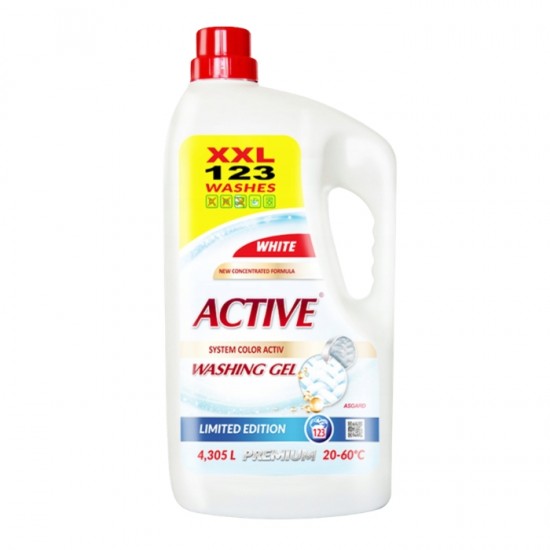 Veļas mazgāšanas gēls ACTIVE XXL 4.305L – WHITE