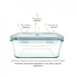 Stikla vakuuma pārtikas trauks NEW ME 485ml