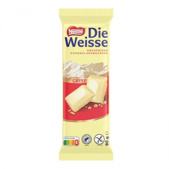 Baltā šokolāde NESTLE 90g – kraukšķīgiem gabaliņiem