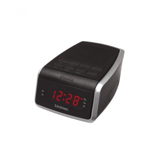 Elektriskais pulkstenis ar radio BLOKKER - melns