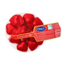 Шоколадные сердечки Only,- HEART,- 100 гр Шоколадные сердечки Only,- HEART,- 100 гр