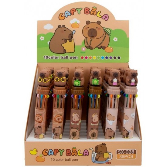 Pildspalva KAPIBARA 15 cm |10 krāsas