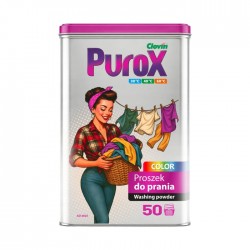 Veļas pulveris PUROX RETRO 3kg - COLOR metāla kastē
