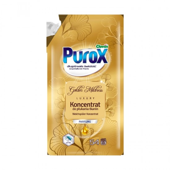 Veļas mīkstinātājs Purox MEGA KONCENTRĀTS ZELTA MAIGUMA 600ml Veļas mīkstinātājs Purox MEGA KONCENTRĀTS ZELTA MAIGUMA 600ml
