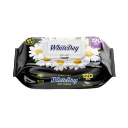 Влажные салфетки WHITE DAY, 120 шт. - Ромашка