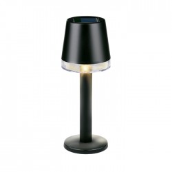 Настольная лампа на солнечных батареях для сада - черная