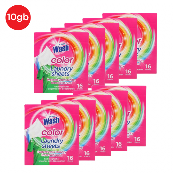 Absorbējošas salvetes AT HOME 16gb x 10  - krāsainai veļai