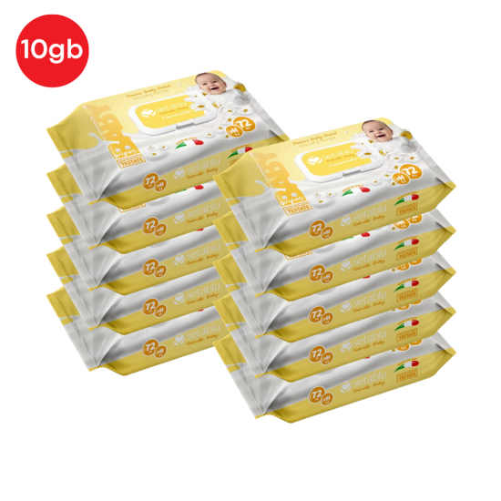 Mitrās salvetes bērniem SETABLU 10 x 72gb - CAMOMILE