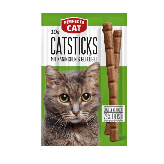 PERFECTO CAT лакомство для кошек 10x5g=50g x 10 уп. - палочки MIX