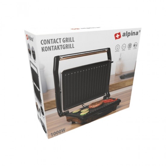 Elektriskais grils ALPINA BBQ 230V1000W - sudraba
