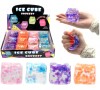 !Антистрессовая игрушка ICE CUBE SQUEEZY GLITTER 5x5 см