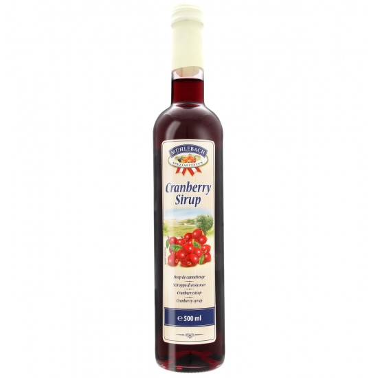 Sīrups MUHLERBACH 500 ml, Dzērveņu Sīrups MUHLERBACH 500 ml, Dzērveņu