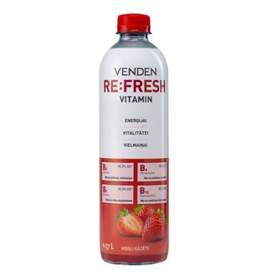 Minerālūdens VENDEN RE:FRESH VITAMIN 0.57L - zemene