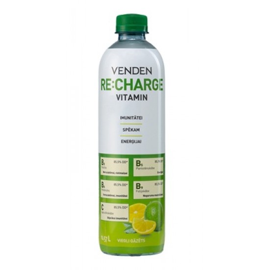 Minerālūdens VENDEN RE:CHARGE VITAMIN 0.57L - zemene