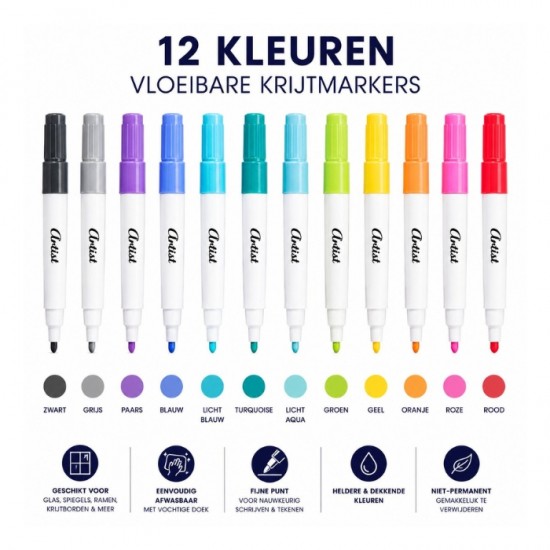 Krīta marķieri ARTIST 12gab