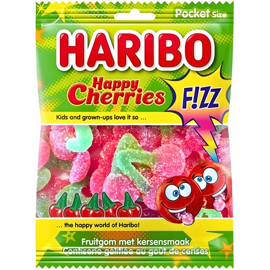 Želejas konfektes HARIBO 70g - Fizz Cherries