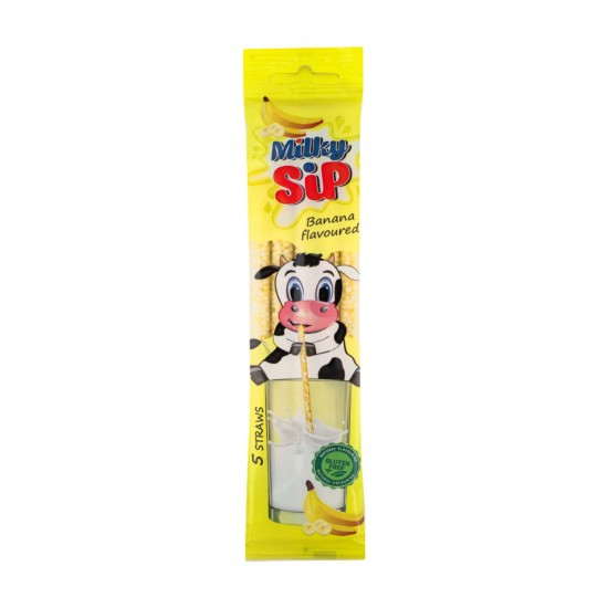 Dzērienu salmiņi MILKY SLIP gab (30g) – Banānu