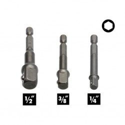 Насадки на дрель 1/4-3/8-1/2 Насадки на дрель 1/4-3/8-1/2