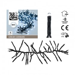 LED Ziemassvētku virtene 768 LED, 5,5m WHITE NY LED Ziemassvētku virtene 768 LED, 5,5m WHITE NY