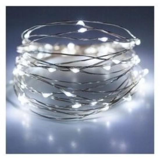 LED lampiņu virtene 80LED WHITE CASCADE NY