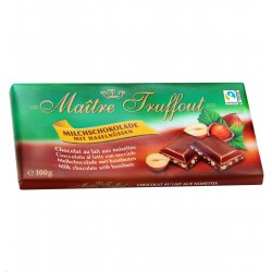 Молочный шоколад "Maitre Truffout" с фундуком 100г Молочный шоколад "Maitre Truffout" с фундуком 100г