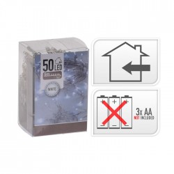 LED lampiņu virtene, iekštelpām,50 lampiņas LED lampiņu virtene, iekštelpām,50 lampiņas