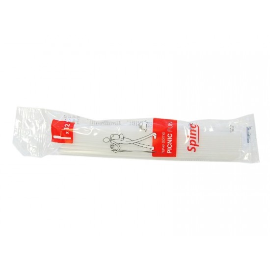 Naži SPINO 17 cm balti PS 12 gab.