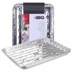 Alumīnija grila paplāte BBQ, 4 gab Alumīnija grila paplāte BBQ, 4 gab