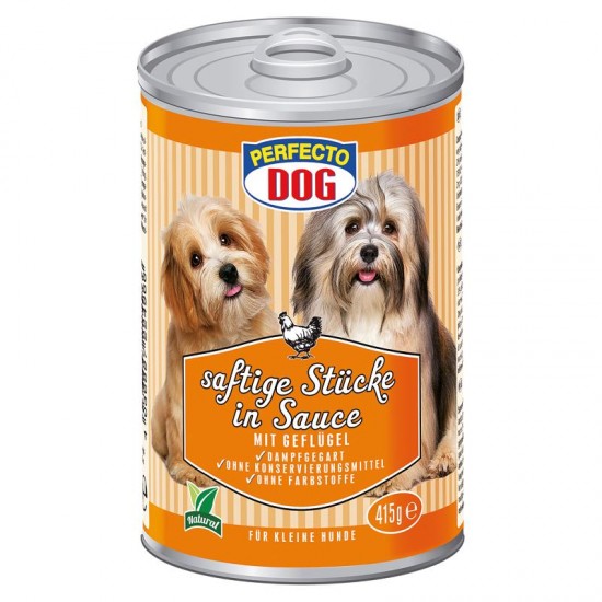 Perfecto Dog Кусочки птицы в соусе, 415 г