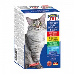 Perfecto Cat Маленькие кусочки в соусе 100г Perfecto Cat Маленькие кусочки в соусе 100г