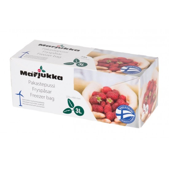 Marjukka Freezer bag 3 L 75pcs 75 pcs/roll.  Size: