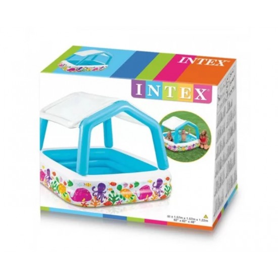 Бассейн INTEX BABY 157X157X122CM - с крышей