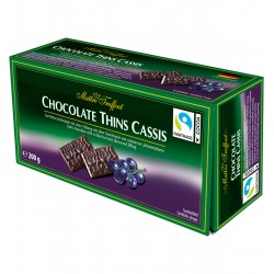 Шоколадные пластинки с начинкой из черной смородины, 200г Maitre Truffout